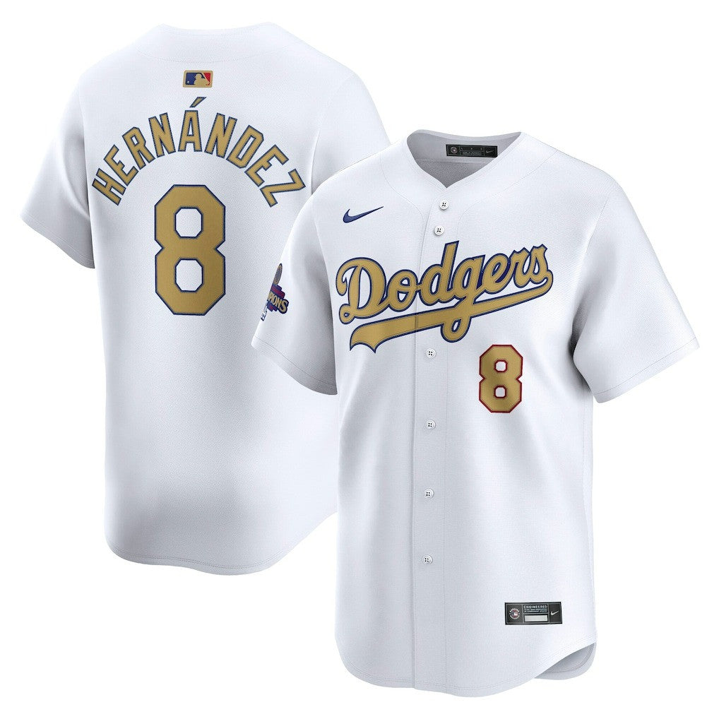 Enrique Hernandez Los Angeles Dodgers 2025 Gold Collection Limited Jersey - White