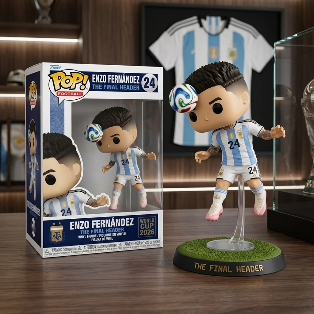 Enzo Fernandez The Final Header World Cup 2026 Funko Pop #24 Enzo Fernandez Argentina Team Merch