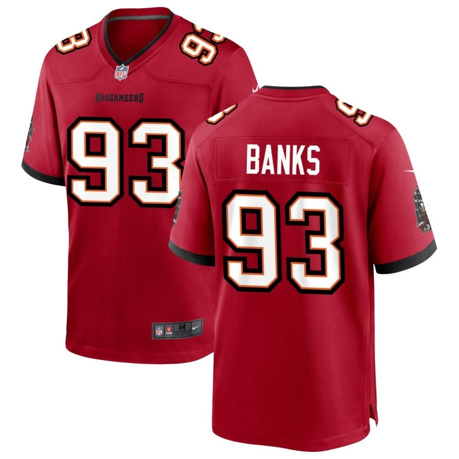 Eric Banks Tampa Bay Buccaneers 2025 Team Game Jersey - Red