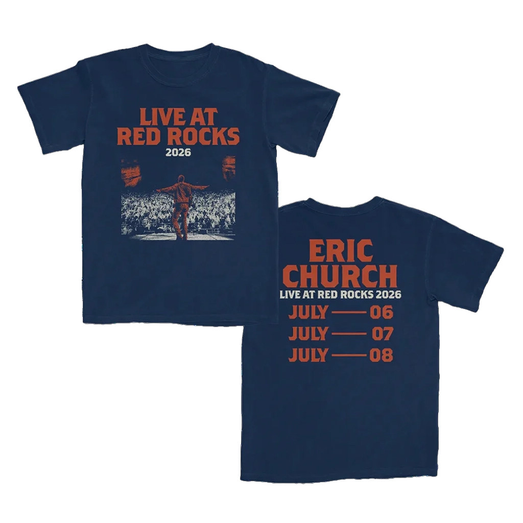 Eric Church Live At Red Rocks Amphitheatre Shirt 2026 Eric Church Tour Merch Gift For Music Fan