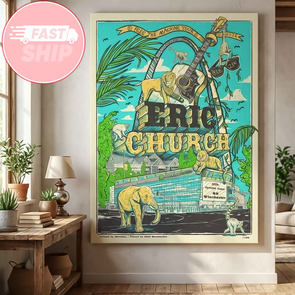 Eric Church With 49 Winchester Free The Machine Tour On Feb 21 2026 At Enterprise Center St Louis Event Poster