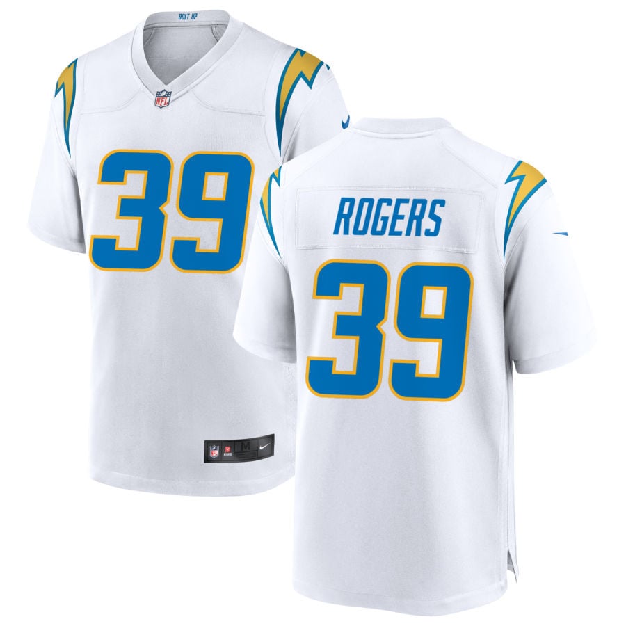 Eric Rogers Los Angeles Chargers 2025 Game Jersey - White