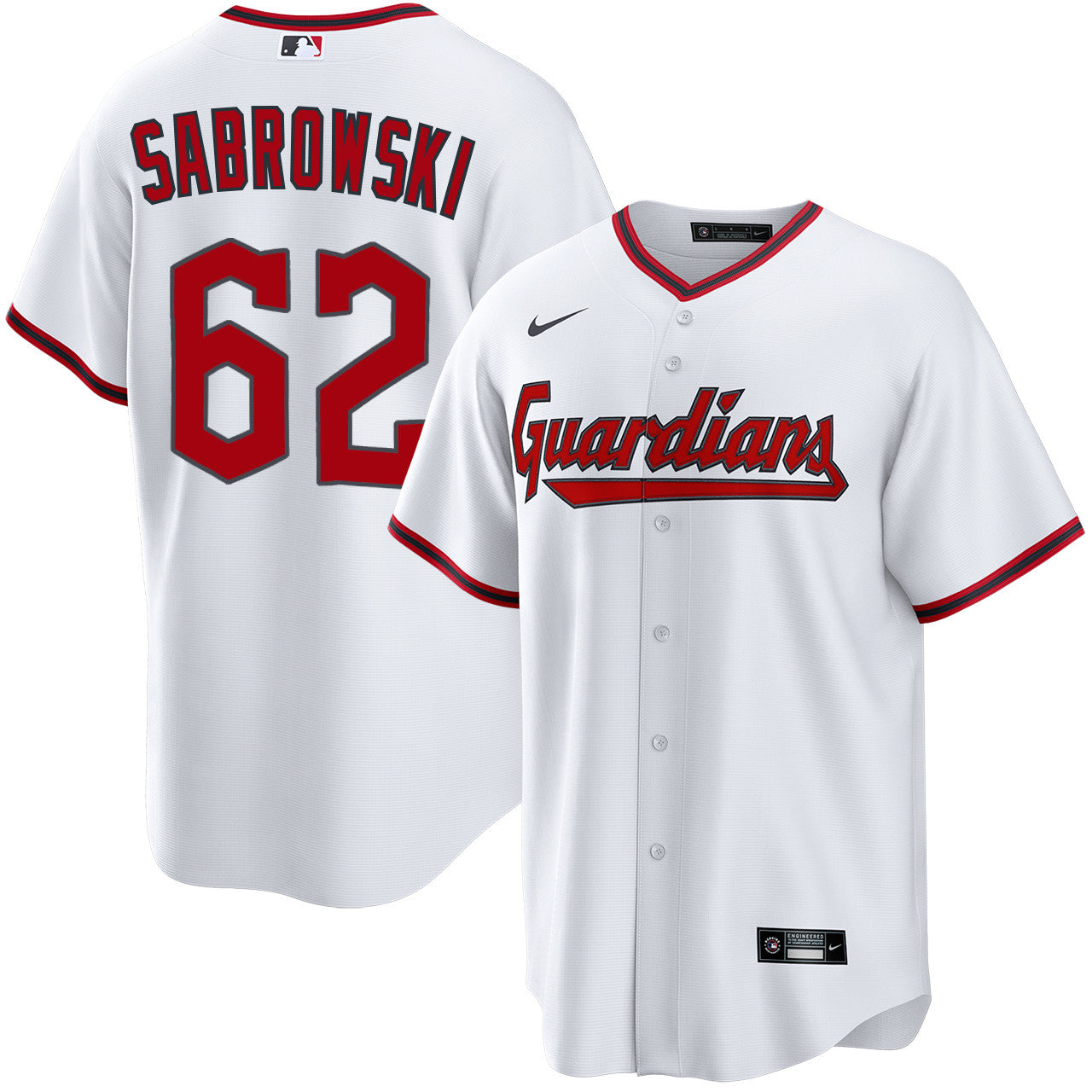 Erik Sabrowski Cleveland Guardians 2026 Home Jersey - White