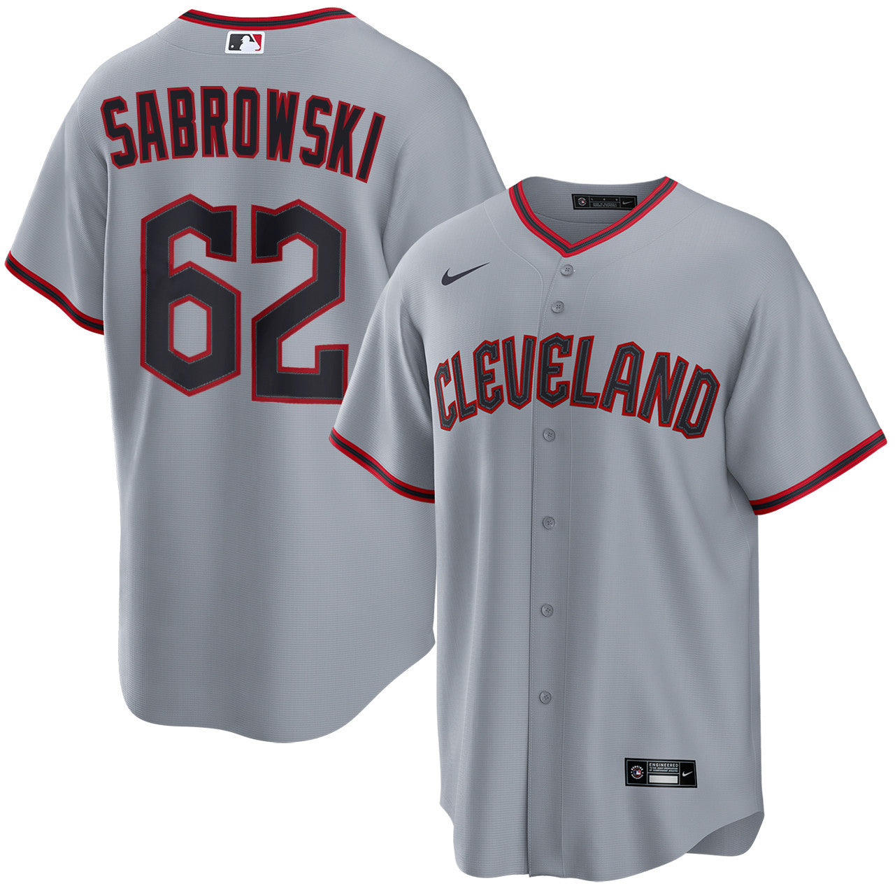 Erik Sabrowski Cleveland Guardians 2026 Road Jersey - Grey