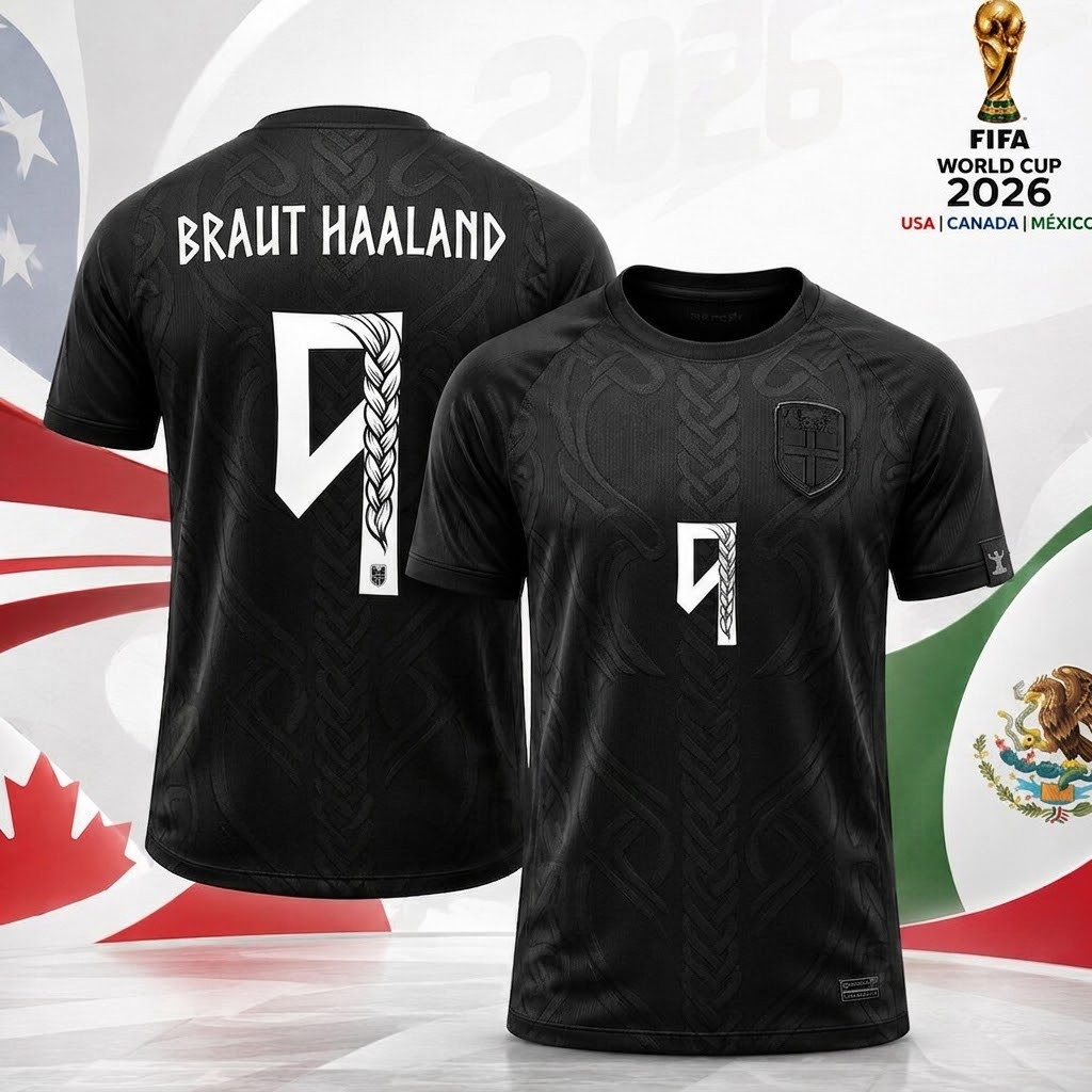 Erling Braut Haaland Jersey Shirt #9 Norway FIFA World Cup 2026 Merch Football Fan Gift Ideas