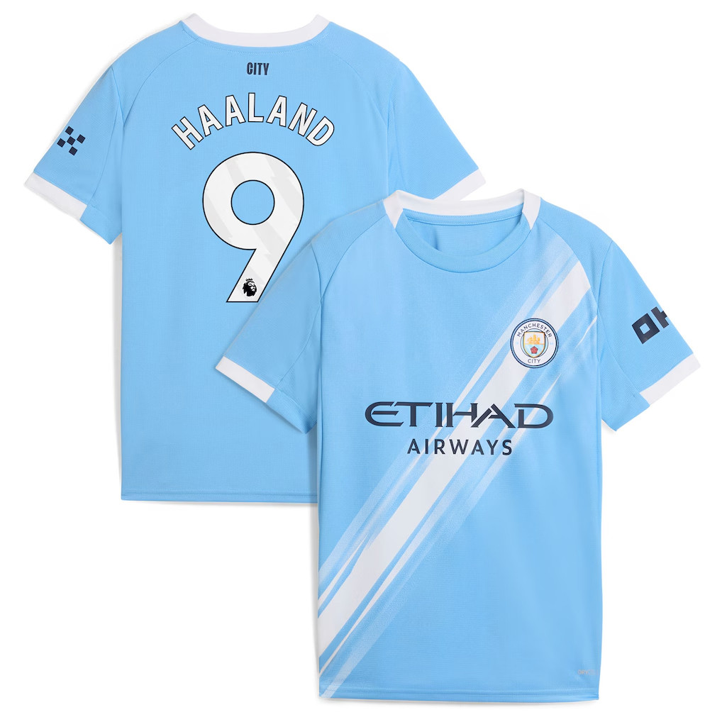 Erling Haaland Manchester City 2025 2026 Home Jersey Erling Haaland Merch Football Fan Gifts