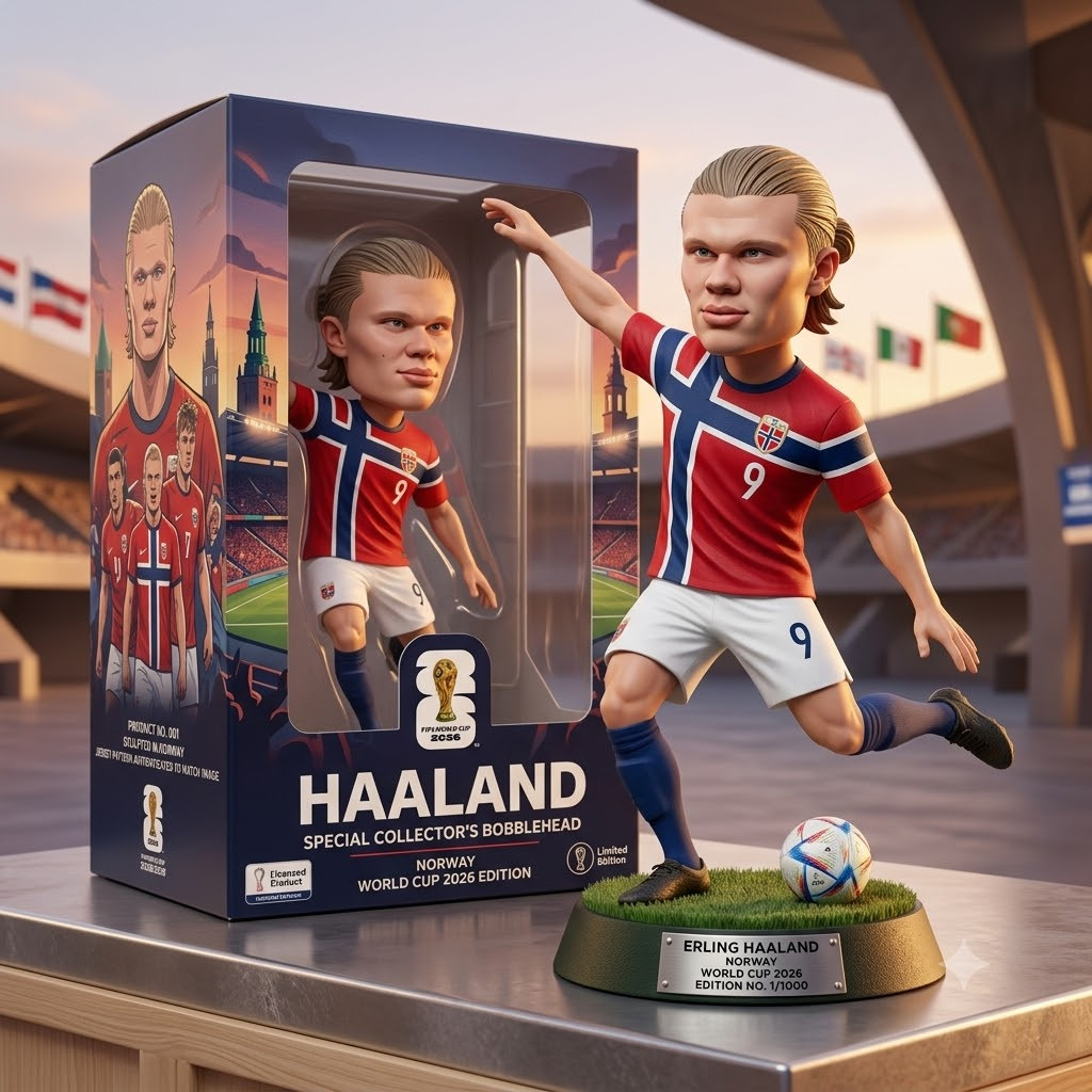 Erling Haaland Norway FIFA World Cup 2026 Bobblehead Funko Pop Erling Haaland Merch Fan Gifts