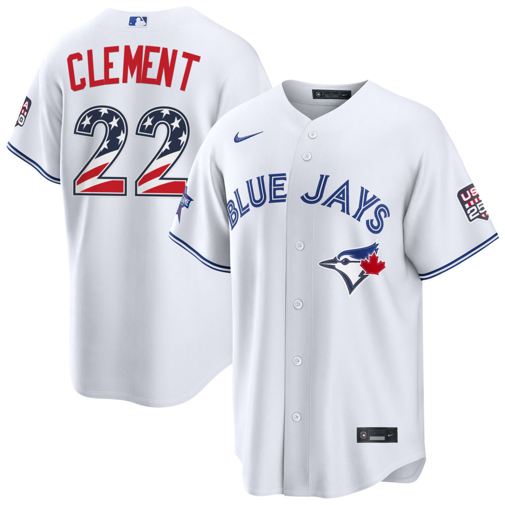 Ernie Clement Toronto Blue Jays 2026 All-Star Edition Stars & Stripes Stadium Pick-A-Player Jersey - White