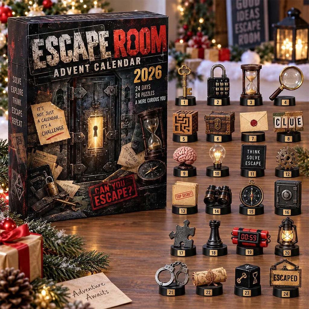 Escape Room Advent Calendar 2026 24 Days Of Christmas Ornaments Escape Room Merch Xmas Gifts