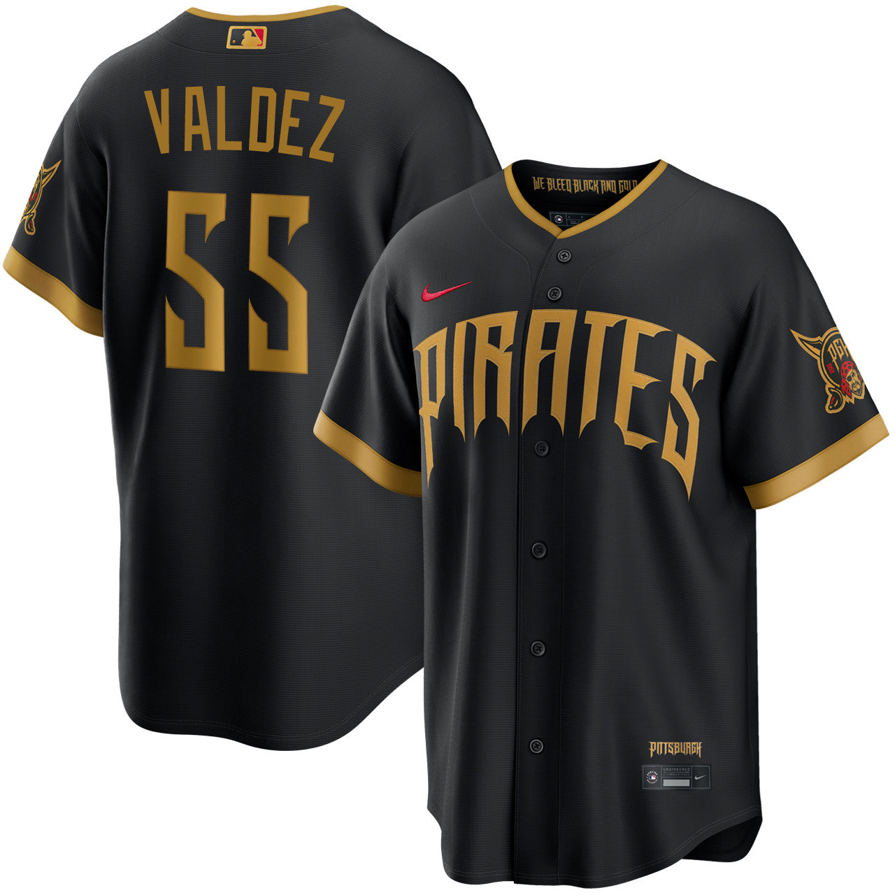 Esmerlyn Valdez Pittsburgh Pirates 2026 City Connect Stadium Jersey - Black