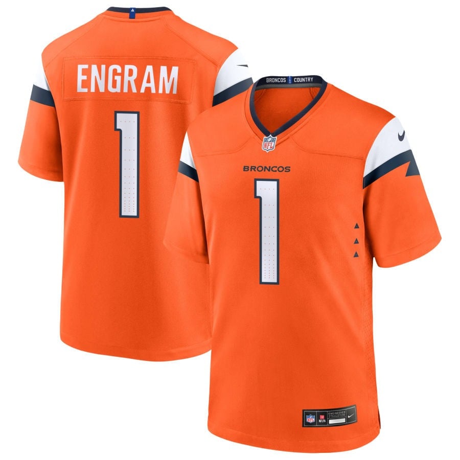 Evan Engram Denver Broncos 2025 Game Jersey - Orange