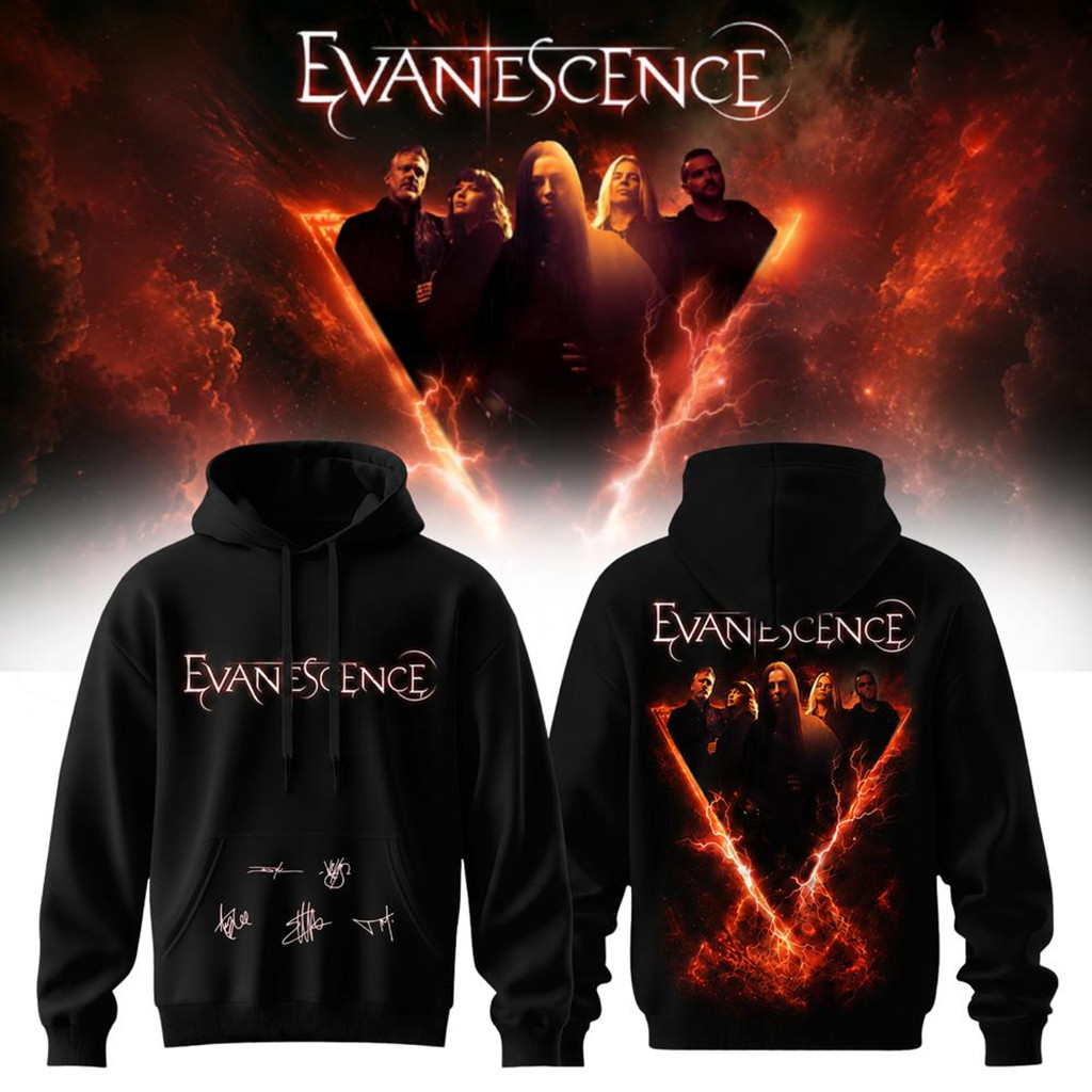 Evanescence Fallen Sanctuary 2026 World Tour Hoodie Evanescence Merch Gift For Rock Band Fans