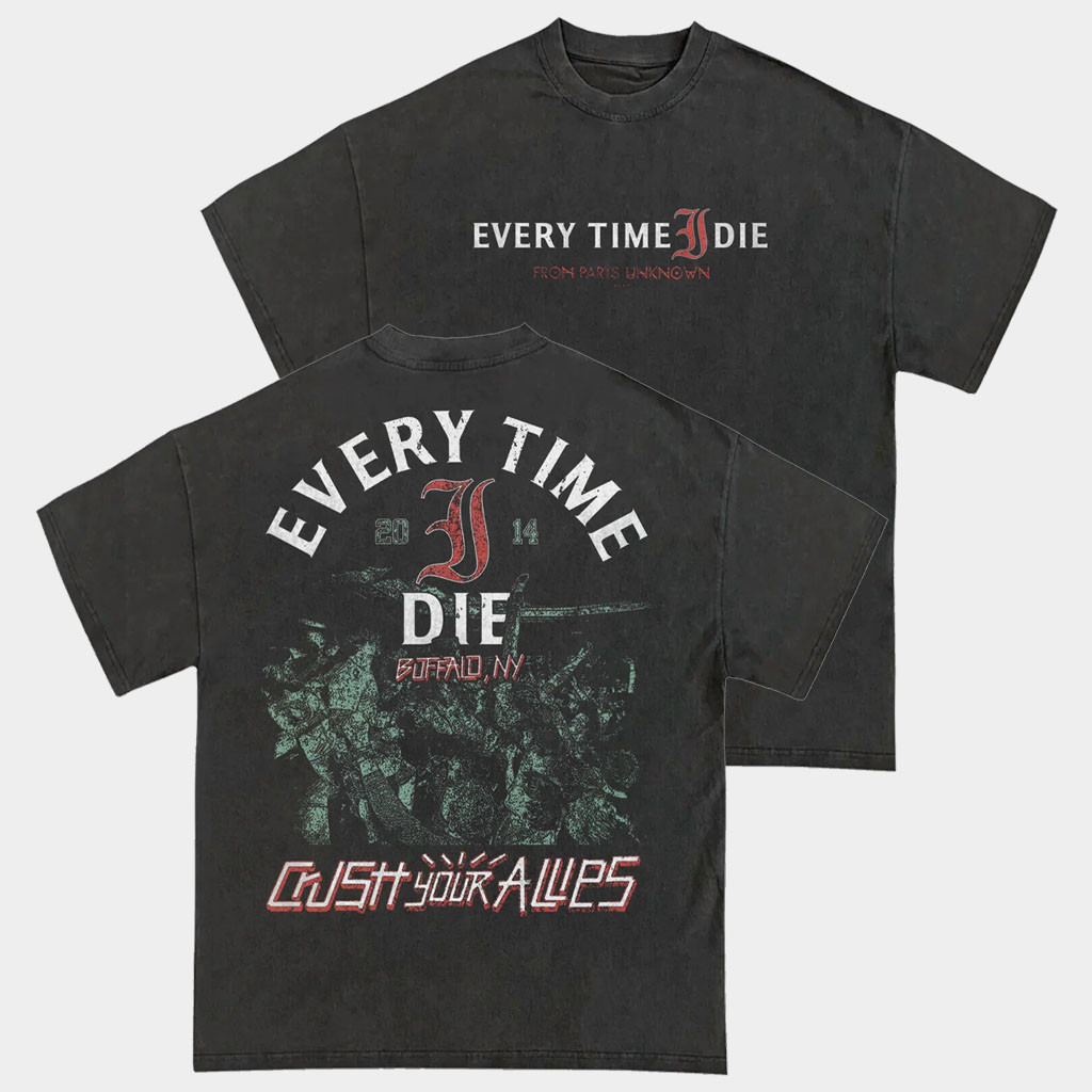 Every Time I Die Merch ETID 2026 Crush Your Allies T-Shirt Top Gifts For Music Lovers