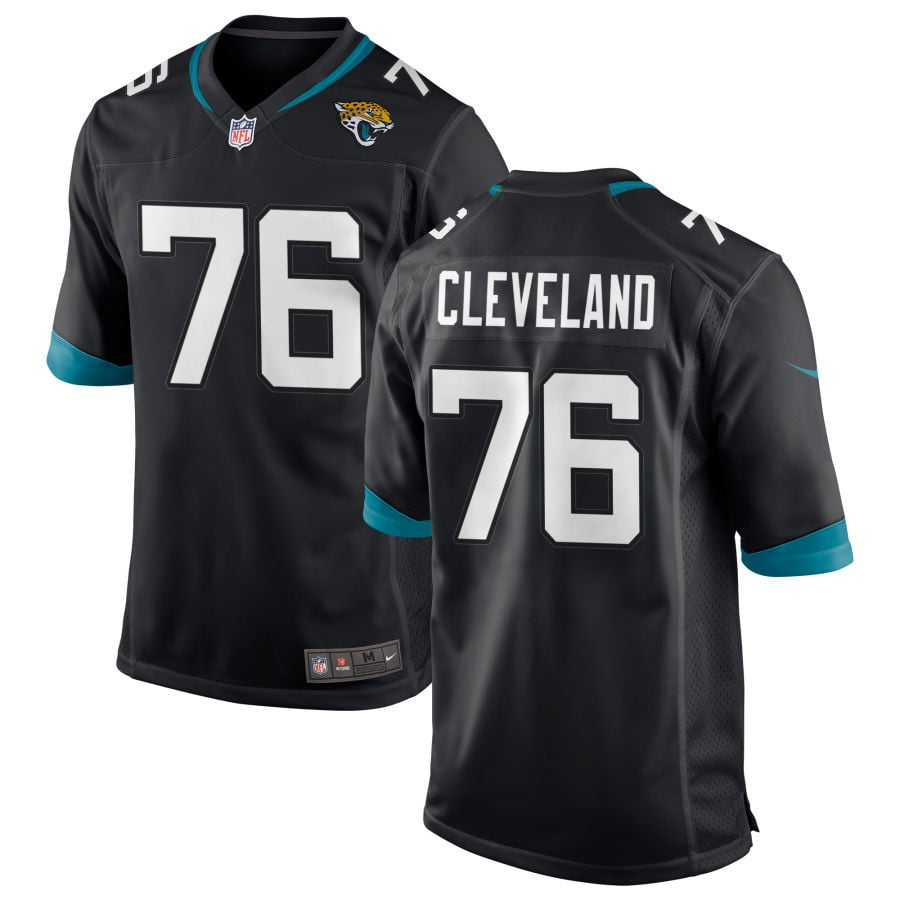 Ezra Cleveland Jacksonville Jaguars 2025 Game Jersey - Black