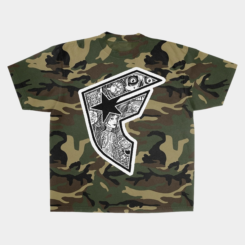 Famous Stars And Straps Merch 2026 Mike Giant BOH T-Shirt Camo Gift Ideas For Brothers