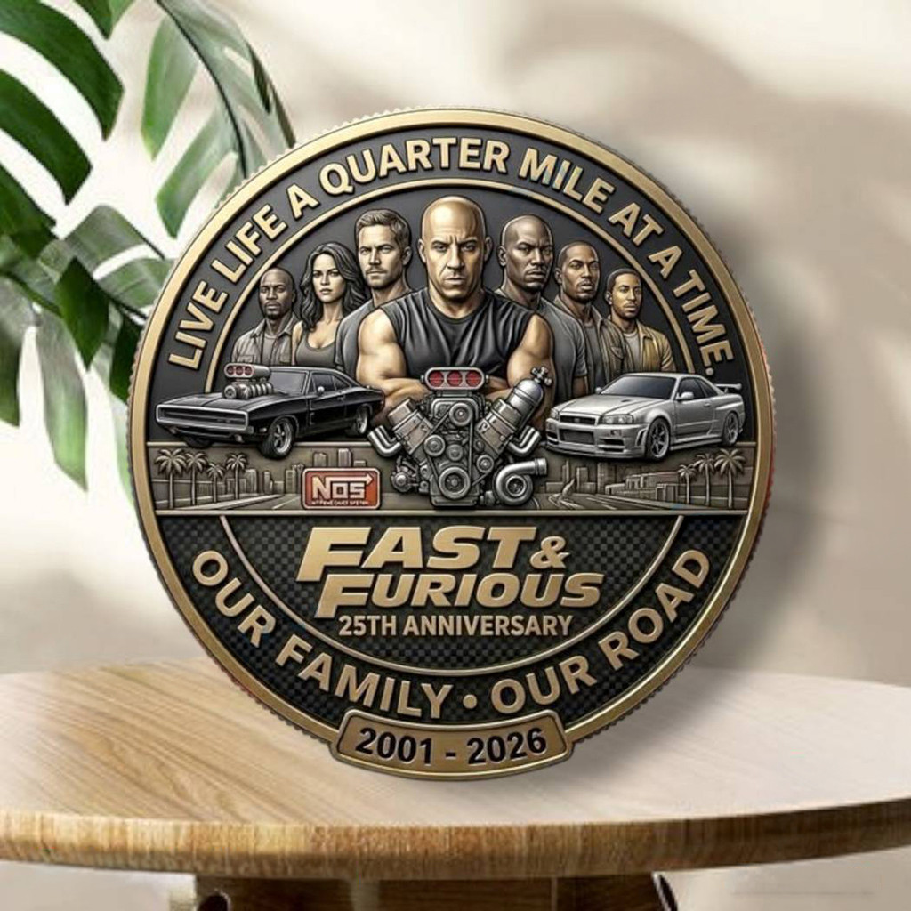 Fast And Furious 25th Anniversary Our Family Our Road 2001 2026 Coin Fast And Furious Merch