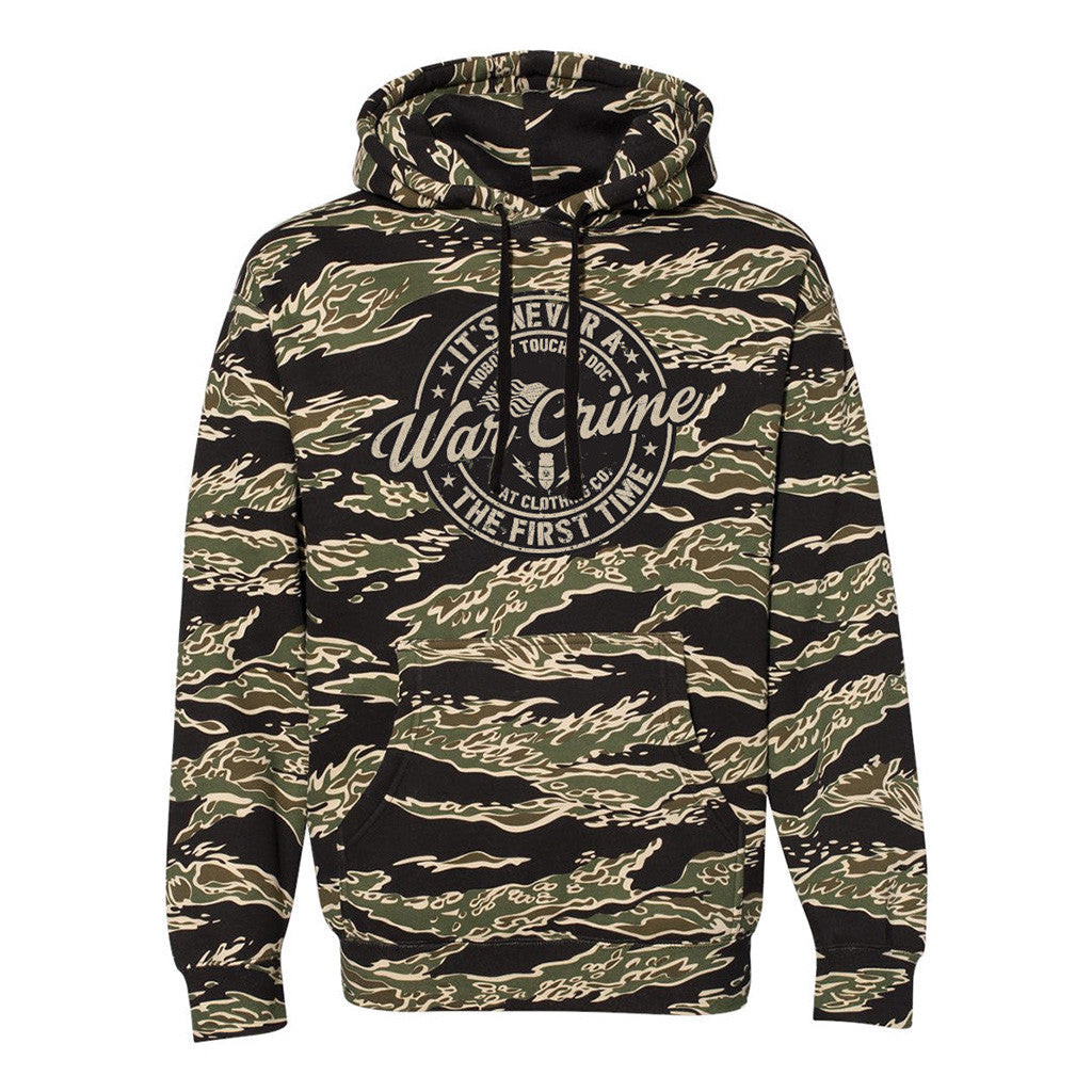 Fat Electrician Merch New War Crime Tiger Camo Hoodie Gifts For Him