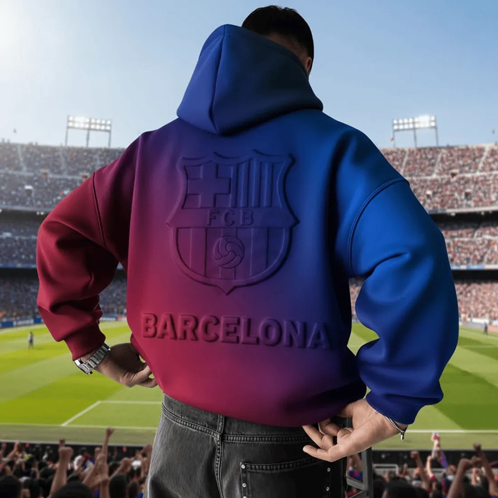 FC Barcelona Gradient Hoodie 2026 FC Barcelona Merch Best Gifts For Soccer Fans