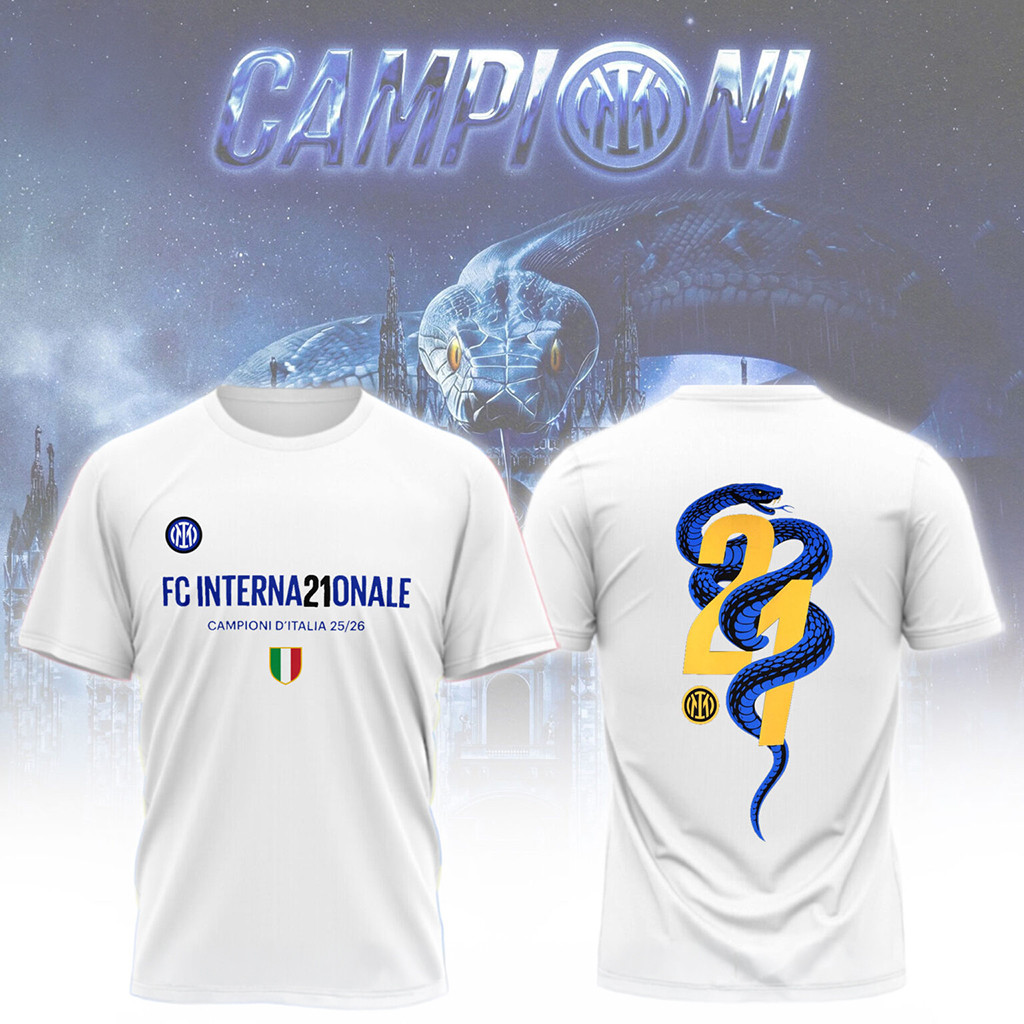 FC Internazionale Milano Campioni D'Italia 25 26 T-Shirt Inter Milan Champions Merch Fan Gifts