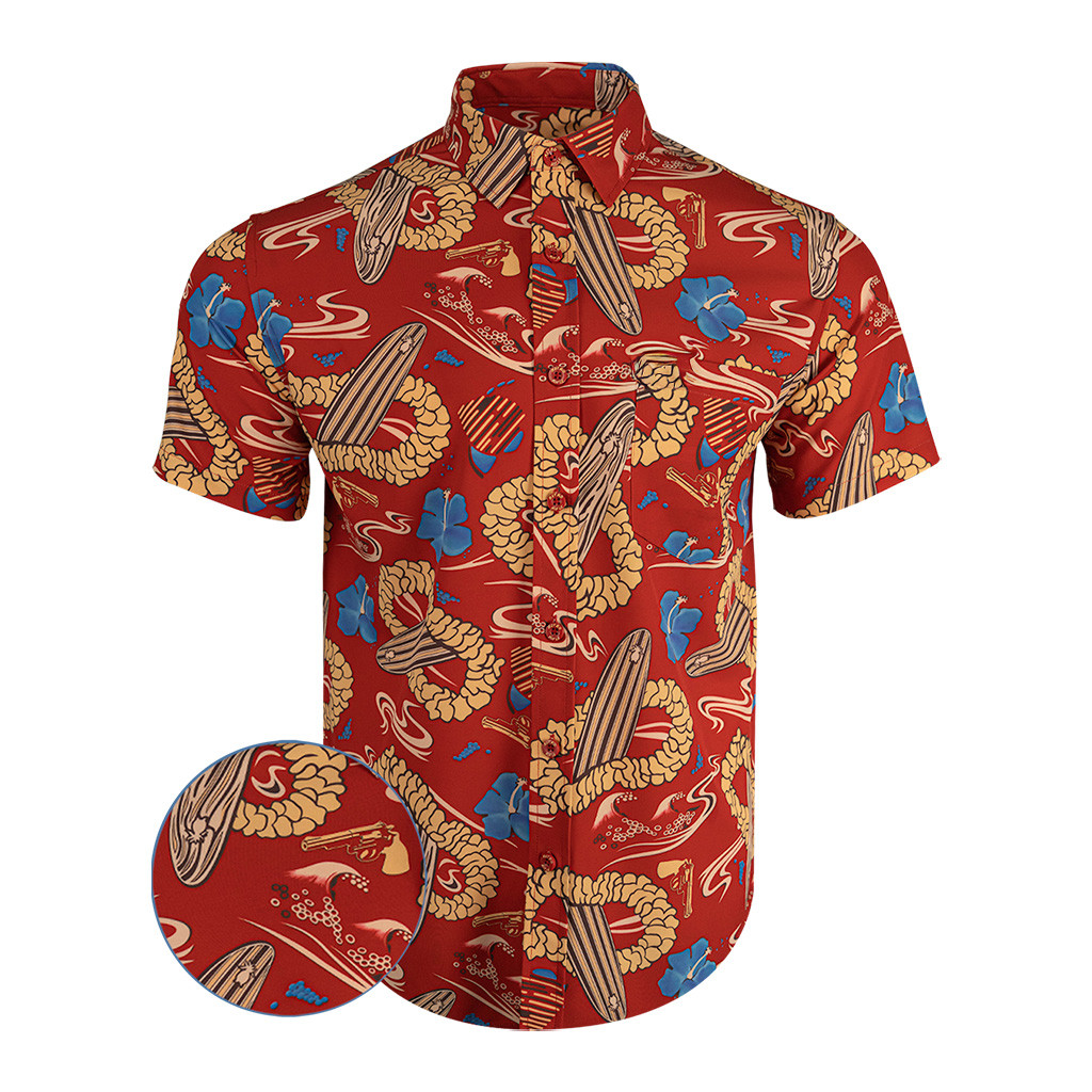 Fear And Loathing Dr Gonzo Button Down Shirt Tactical Hawaiian Shirt Gifts For Gun Lovers