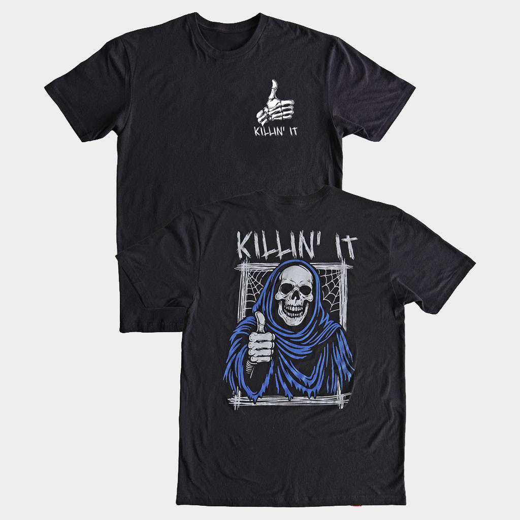 Fear Gear Merch 2026 Killin' It T-Shirt Skeletal Reaper Shirt Gifts For Brothers