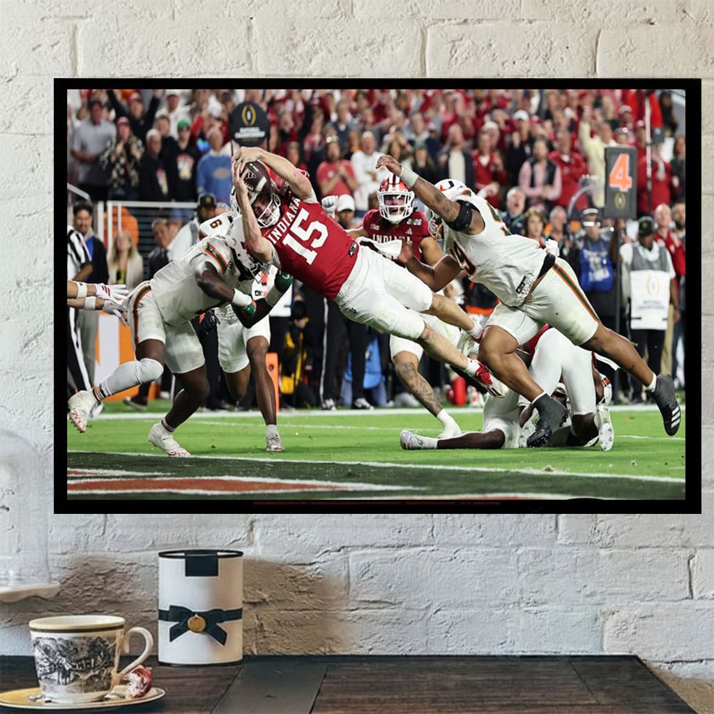 Fernando Mendoza Indiana Hoosiers MVP 2026 National Champions Touchdowns Wins Poster Home Decor