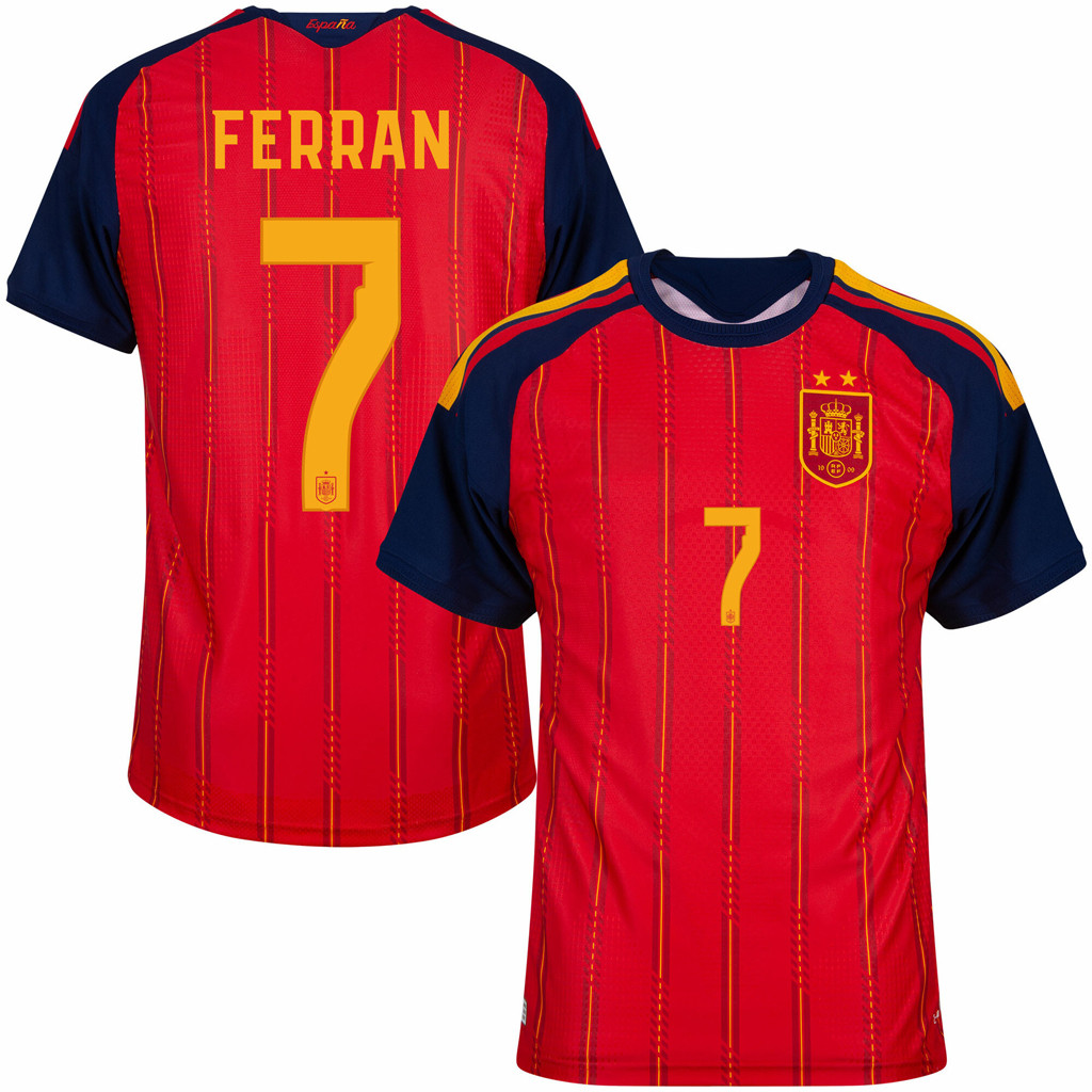 Ferran Torres Jersey Shirt Spain 2-Star World Cup Champions 2026 Merch #7 Home Jersey FIFA Gear