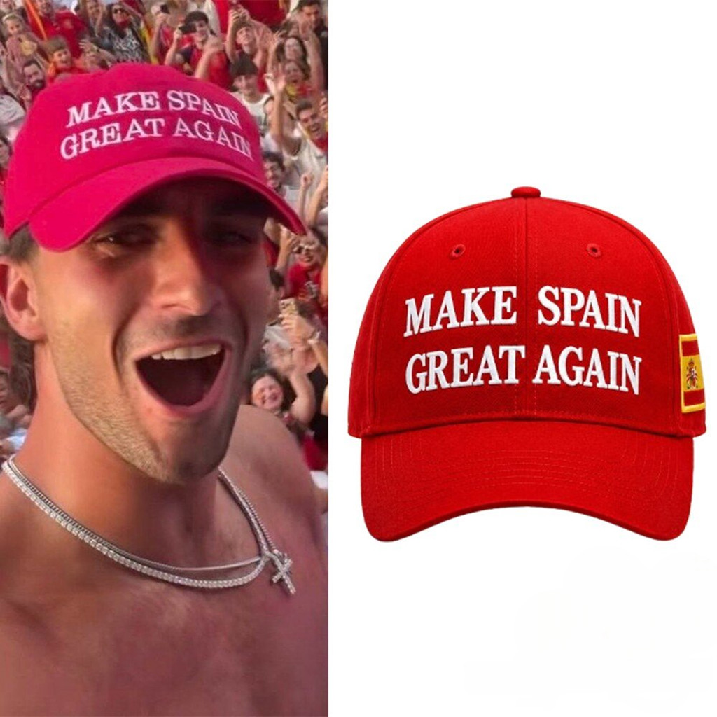Ferran Torres Make Spain Great Again Hat Embroidered Spain World Cup Champions 2026 Merch Red