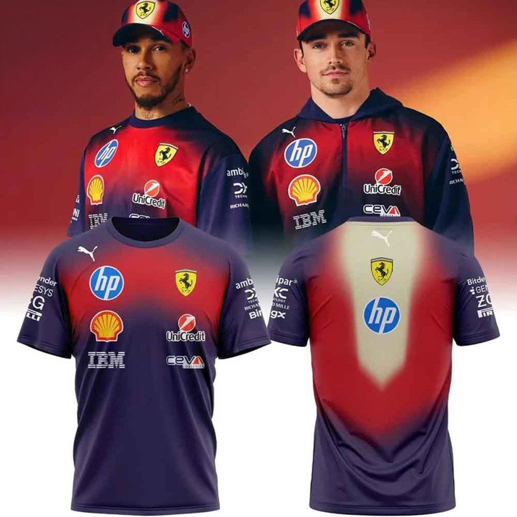 Ferrari F1 Racing T-Shirt New HP IBM Sponsor Formula 1 Team Gear For Fans 2026