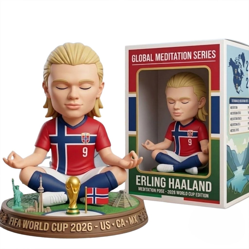 FIFA World Cup 2026 Erling Haaland Norway Meditation Pose Funko Pop Norway WC Merch Fan Gifts