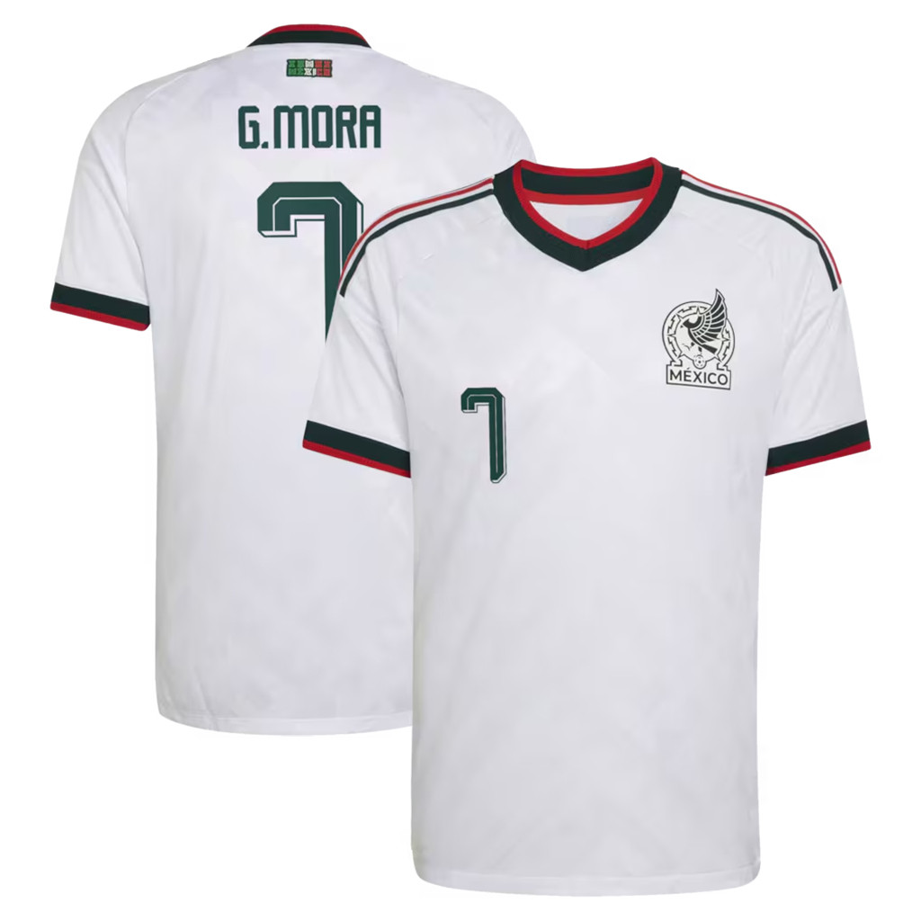 FIFA World Cup 2026 Merch #7 Gilberto Mora Mexico National Team 2026 Jersey White Fans Gifts