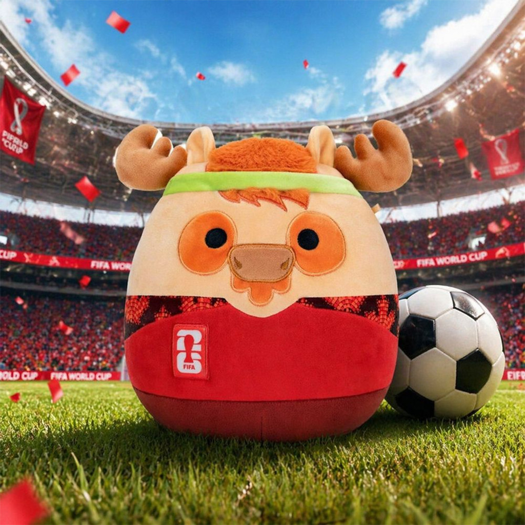 FIFA World Cup 2026 Merch Canada Moose Mascot Plush Pillow Best Gift For Soccer Fans