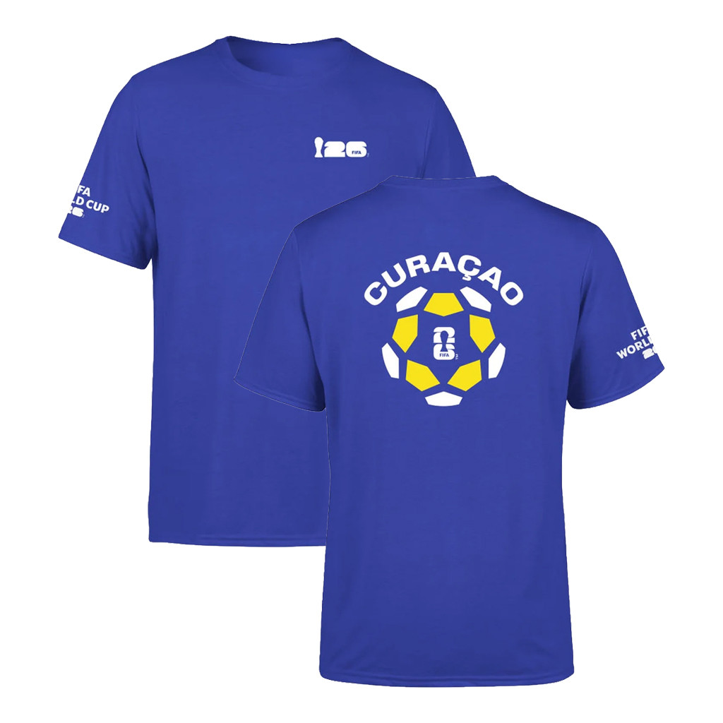 FIFA World Cup 2026 Merch Curacao National Team Puff T-Shirt FIFA Merch Present For Game Day