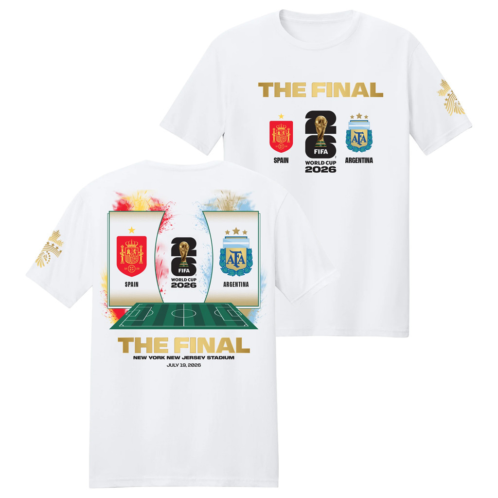 FIFA World Cup 2026 Merch The Final Matchup T-Shirt Spain Vs Argentina Shirt White Gift For Fans