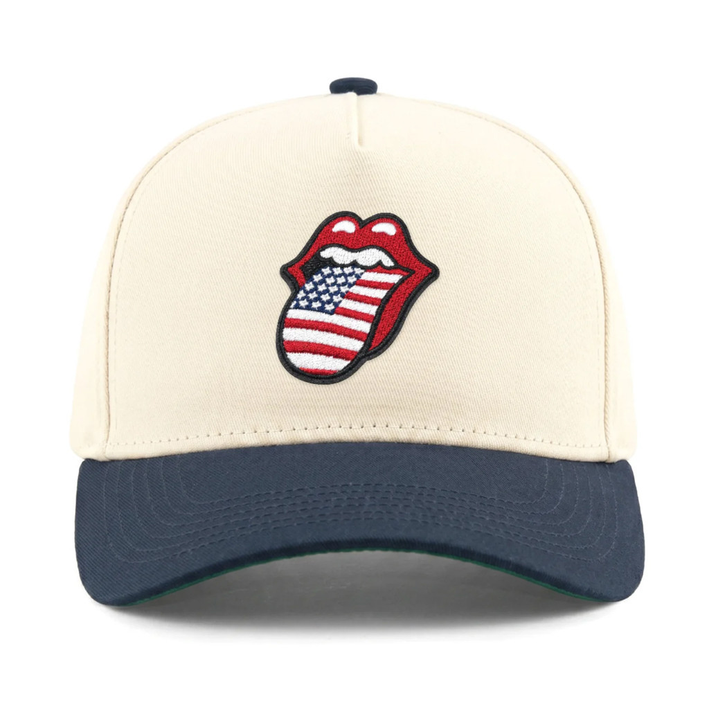 FIFA World Cup 2026 Merch WC X Rolling Stones USA Lick Two Tone Hat Embroidered Gift For Fans