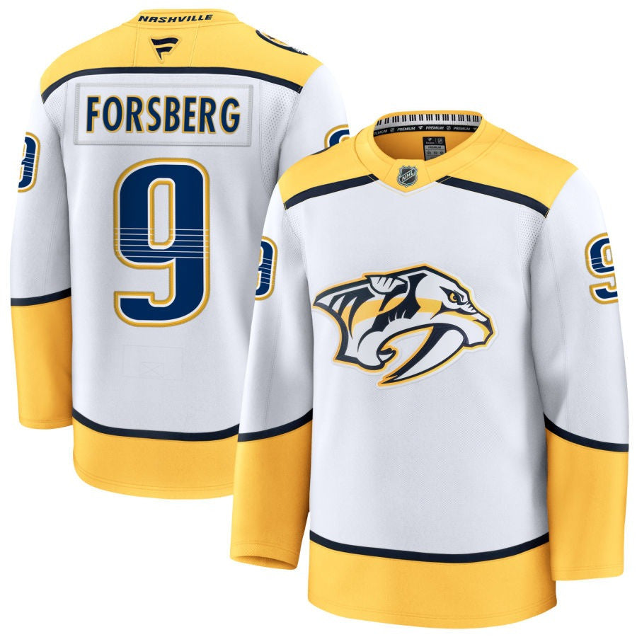Filip Forsberg Nashville Predators 2025 Away Jersey - White 1 Filip Forsberg Nashville Predators 2025 Away Jersey - White
