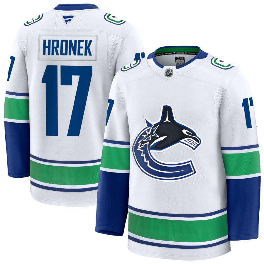 Filip Hronek Vancouver Canucks 2025 Away Jersey - White 1 Filip Hronek Vancouver Canucks 2025 Away Jersey - White