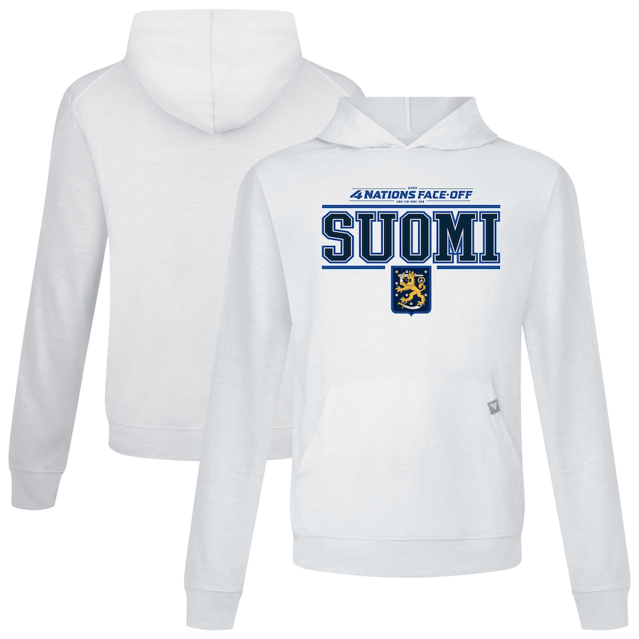 Finland 2025 4 Nations Face-Off Relay Pullover White Hoodie