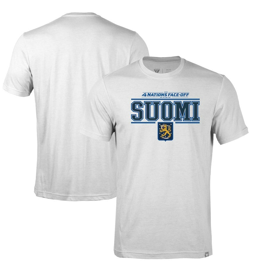 Finland 2025 4 Nations Face-Off Richmond White T-Shirt 1 Finland 2025 4 Nations Face-Off Richmond White T-Shirt