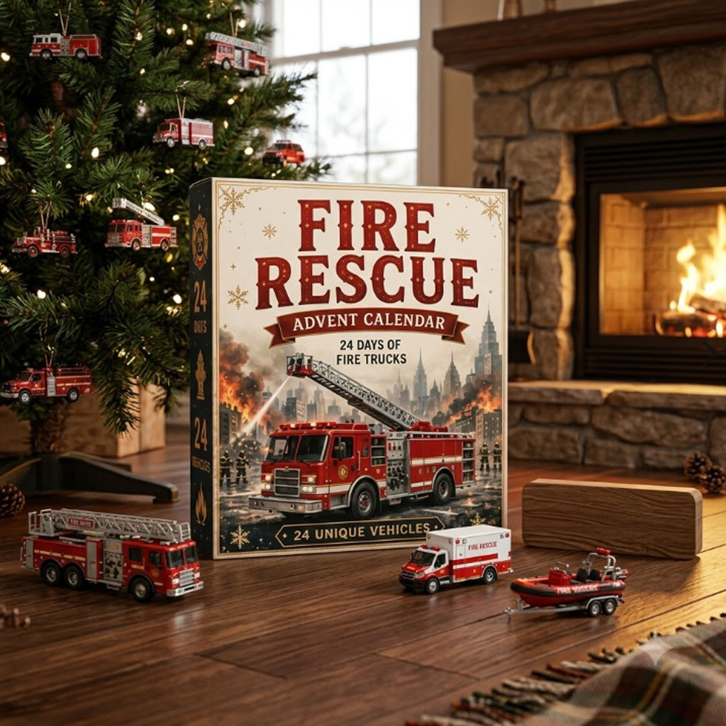 Fire Rescue 24 Days Of Fire Trucks Advent Calendar Christmas Gift For Fireman