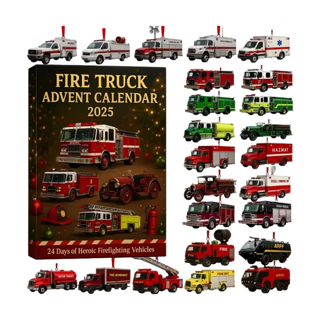 Fire Truck 2026 Advent Calendar 24 Days Of Heroic Firefighter Countdown Calendar Xmas Gifts