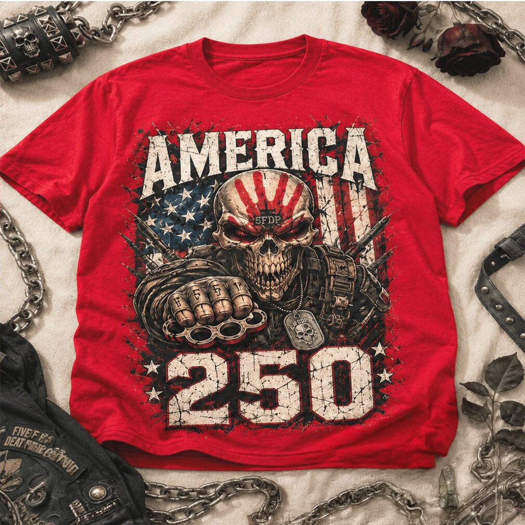 Five Finger Death Punch America 250 Years of Freedom Patriotic T-Shirt FFDP Merch July 4th Gift