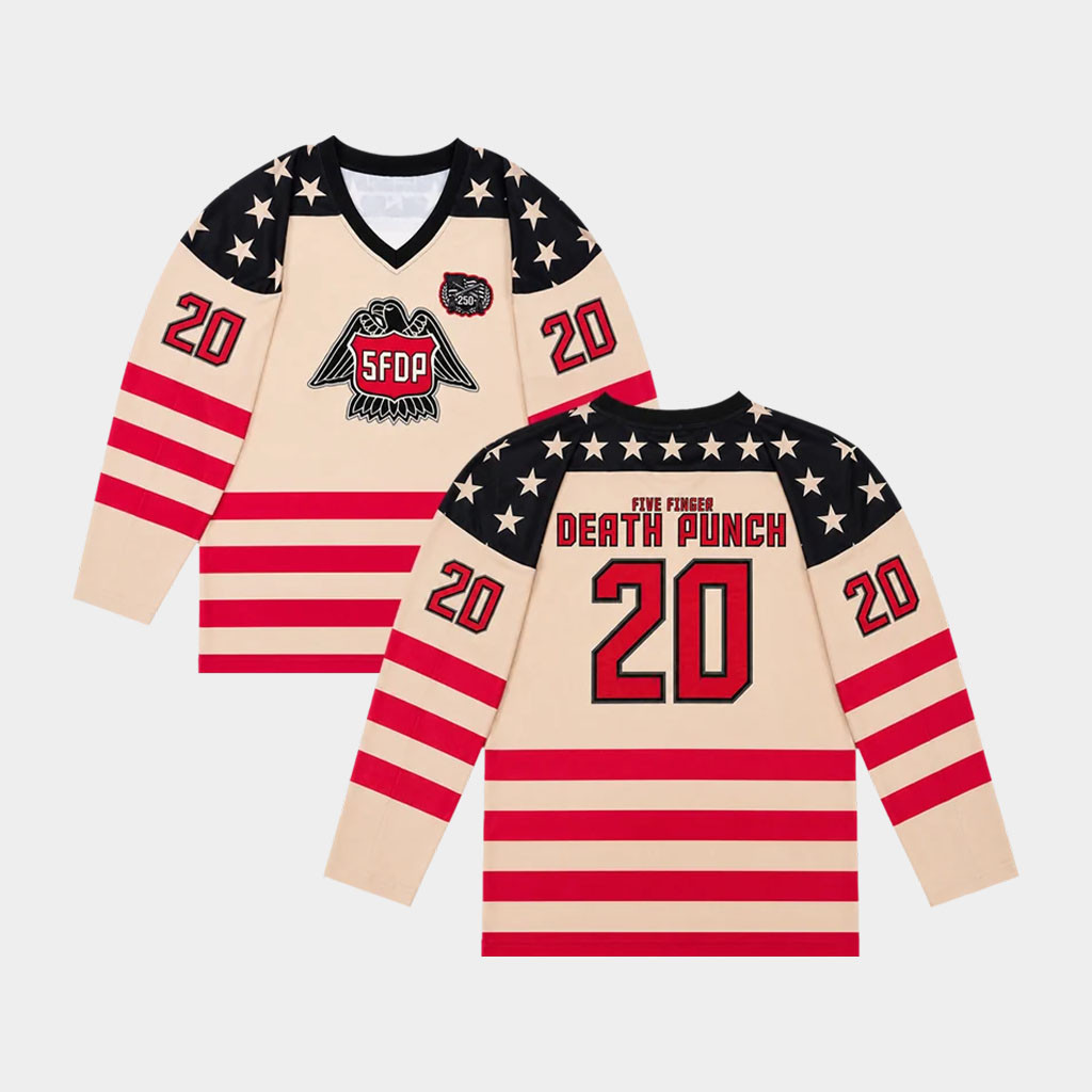 Five Finger Death Punch Merch 20th Anniversary Hockey Jersey 2026 FFDP Merch Gift For Fans