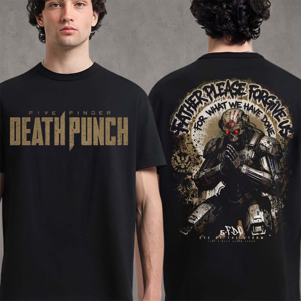 Five Finger Death Punch Merch Forgive Us T-Shirt Cool Gifts For Music Lovers