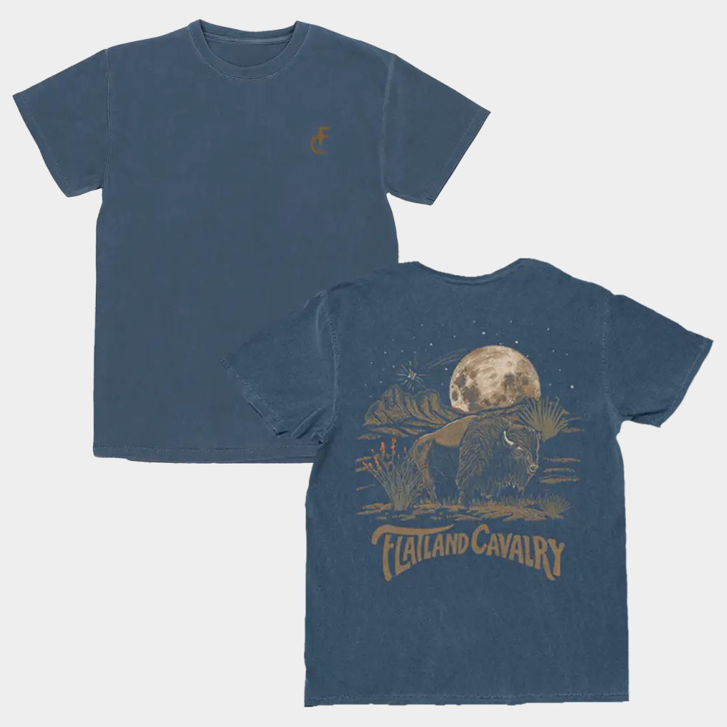 Flatland Cavalry Merch 2026 Bison T-Shirt Father's Day Gifts For Music Lovers