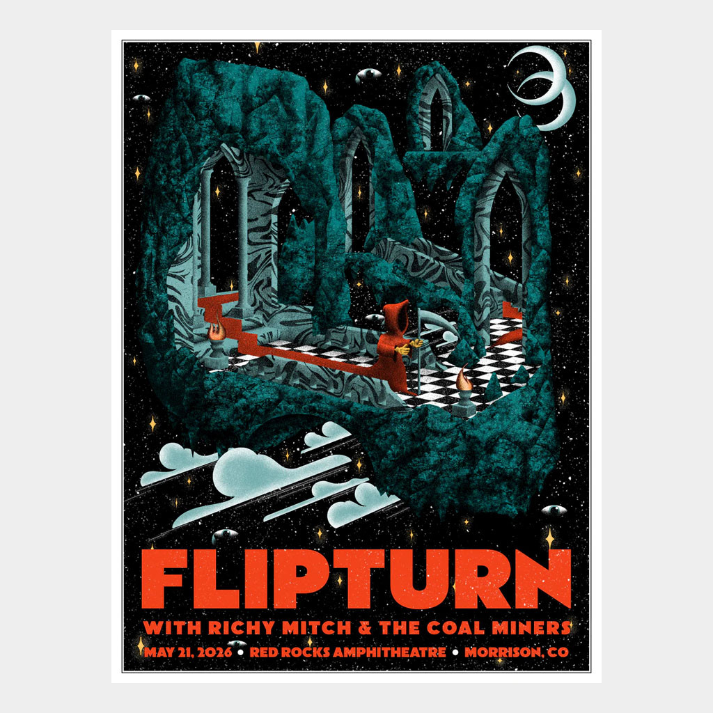 Flipturn Merch 2026 Flipturn Red Rocks Poster Wall Art Decor Gifts For Rock Fan