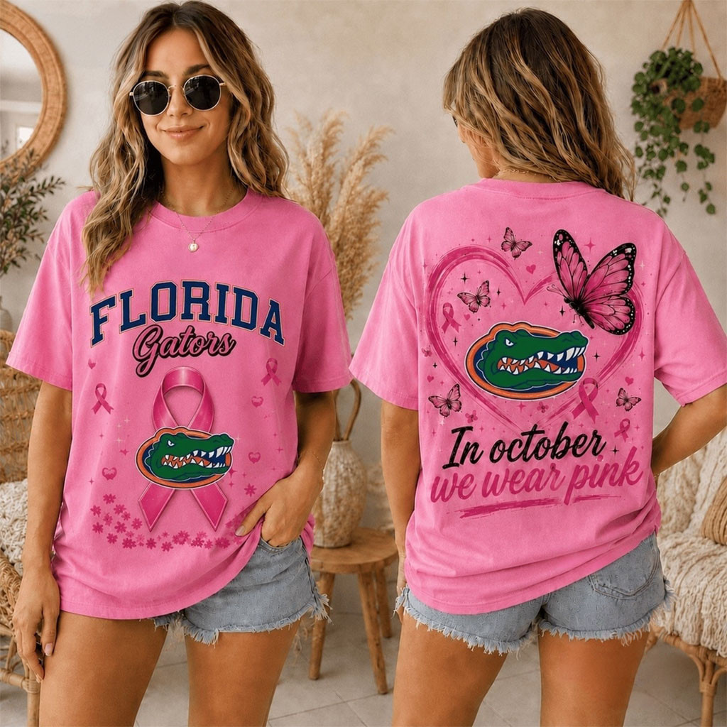 Florida Gators 2026 NCAA Pink October Breast Cancer Awareness Fan Pride Unisex T Shirt