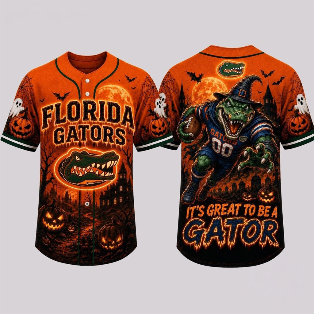 Florida Gators Haunted Night Halloween Baseball Jersey Florida Gators Merch Halloween Gifts