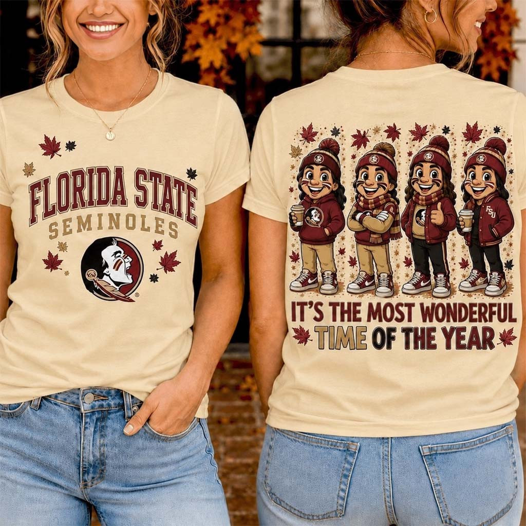 Florida State Seminoles Merch 2026 Autumn Festive Cheer T-Shirt Game Day Apparel Gift For Fans