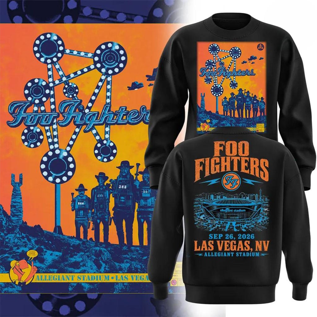 Foo Fighters Allegiant Stadium Las Vegas Tour 2026 Sweatshirt Foo Fighters Merch Rock Fan Gifts